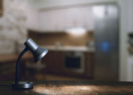 lamp on table in the roomの写真素材