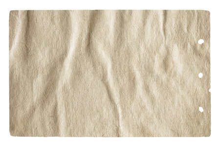 old paper isolated on white background with clipping pathの写真素材