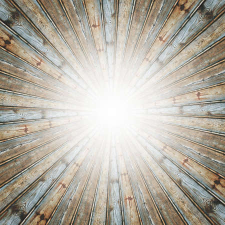 abstract wooden tunnel backgroundの写真素材