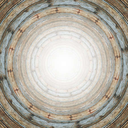 abstract wooden tunnel backgroundの写真素材