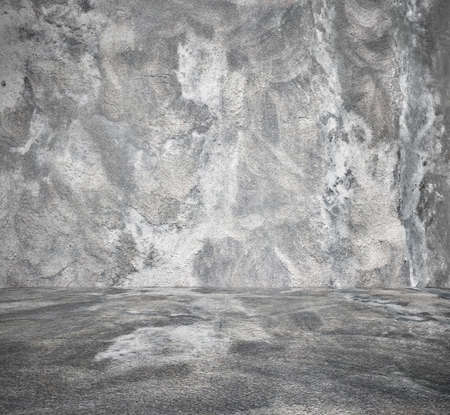 empty room with concrete wall, grey backgroundの写真素材