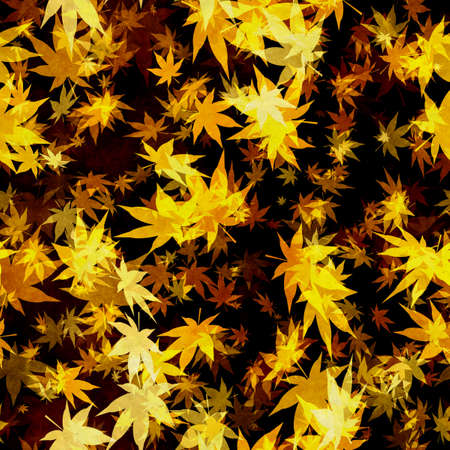 Autumn leaves. Seamless background pattern.の写真素材