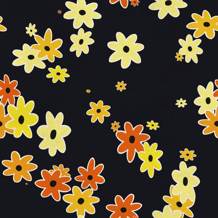 simple flowers patter, seamless background