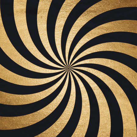 old retro sun rays pattern, golden backgroundの写真素材