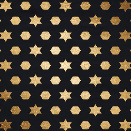 old retro pattern, golden background