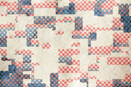 retro vintage abstract patchwork background  on grungy paper