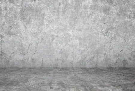 empty room with plaster wall, gray background