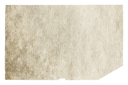 old paper isolated on white background with clipping pathの写真素材