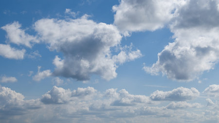 beautiful clouds, blue sky background