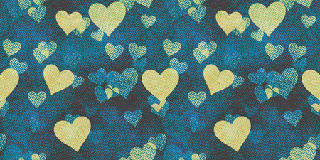 abstract seamless hearts raster background pattern
