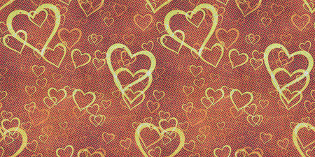 abstract seamless hearts raster background pattern
