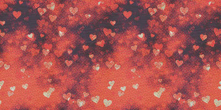 abstract seamless hearts raster background patternの写真素材