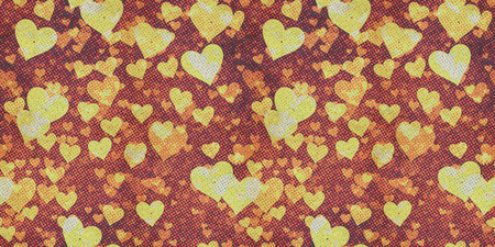 abstract seamless hearts raster background pattern