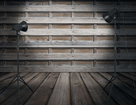 photo studio in old roomの写真素材