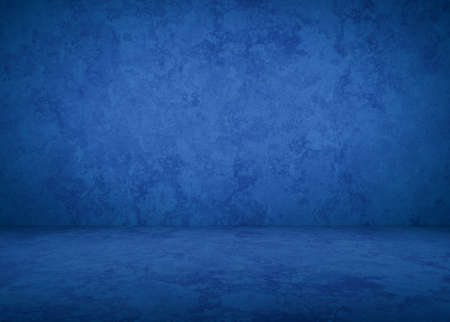blue concrete interior, plaster backgroundの写真素材