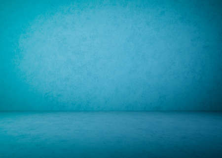 blue concrete interior, plaster backgroundの写真素材