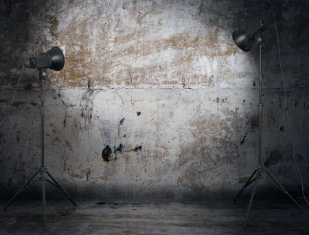 photo studio in old roomの写真素材