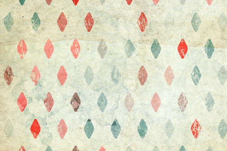 old paper texture, retro rhombus backgroundの写真素材