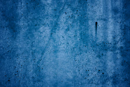 blue concrete background, old grunge plaster wallの写真素材