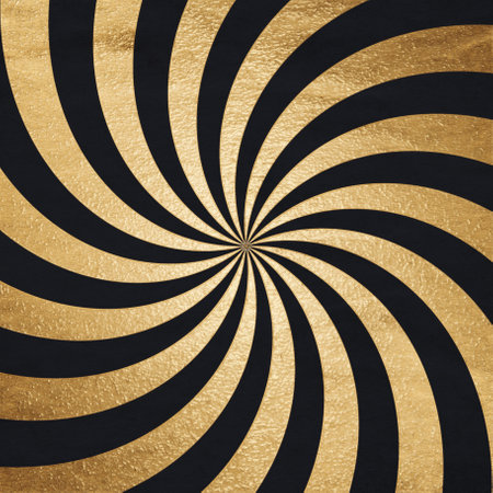 old retro sun rays pattern, golden backgroundの写真素材