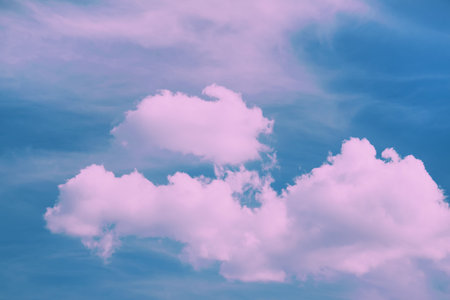 pink clouds, neon sky background