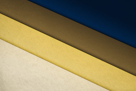 abstract blue and yellow vintage background on old retro paper texture