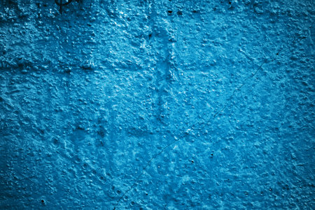 blue concrete background, old grunge plaster wall