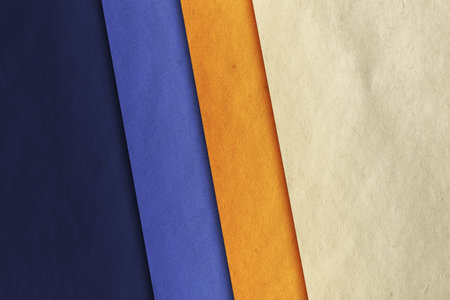 abstract blue and yellow vintage background on old retro paper texture