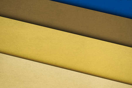 abstract blue and yellow vintage background on old retro paper textureの写真素材