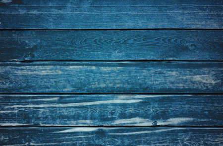 old wooden wall, blue backgroundの写真素材