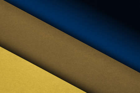 abstract blue and yellow vintage background on old retro paper textureの写真素材