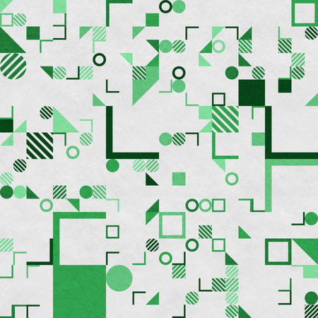 abstract geometric figures, bauhaus background on paper textureの写真素材