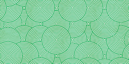 green vintage circle texture pattern. geometric seamless retro background.の写真素材