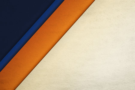 abstract blue and yellow vintage background on old retro paper textureの写真素材