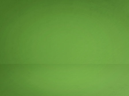 green plaster wall, old grunge room, interior backgroundの写真素材