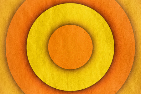 abstract vintage background with circles on old retro paper textureの写真素材