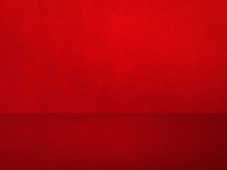 red plaster wall, old grunge room, interior backgroundの写真素材