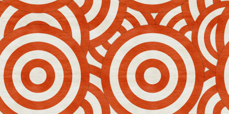 red vintage circle texture pattern. geometric seamless retro background.の写真素材