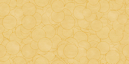 yellow vintage circle texture pattern. geometric seamless retro background.の写真素材