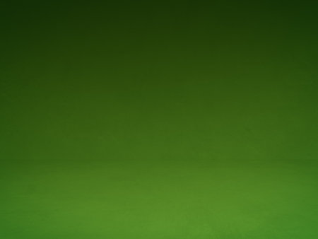 green plaster wall, old grunge room, interior backgroundの写真素材