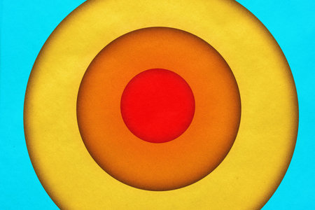 abstract vintage background with circles on old retro paper texture