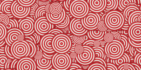 red vintage circle texture pattern. geometric seamless retro background.の写真素材