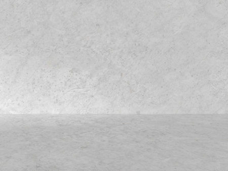 empty room with concrete wall, white backgroundの写真素材