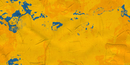 yellow concrete background, plaster wallの写真素材