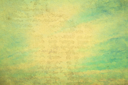 retro sky painting pattern on old paper texture. vintage watercolor clouds.の写真素材