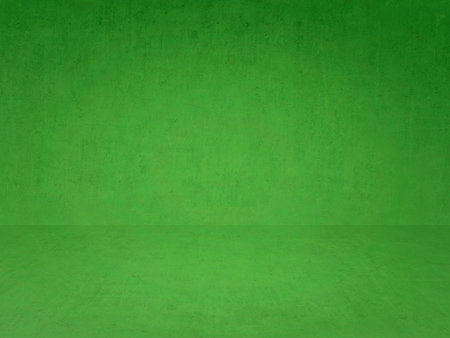 green plaster wall, old grunge room, interior backgroundの写真素材