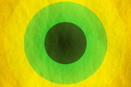 abstract vintage background with circles on old retro paper textureの写真素材
