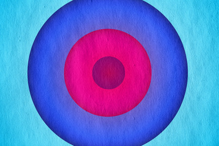 abstract vintage background with circles on old retro paper textureの写真素材