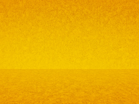 yellow plaster wall, old grunge room, interior backgroundの写真素材