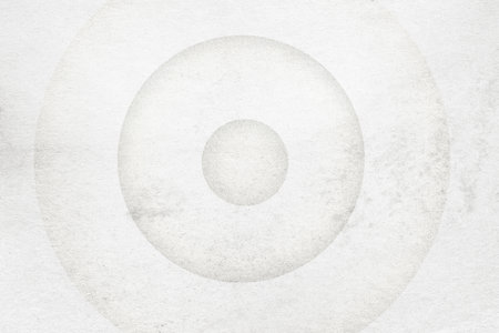abstract vintage background with circles on old retro paper textureの写真素材